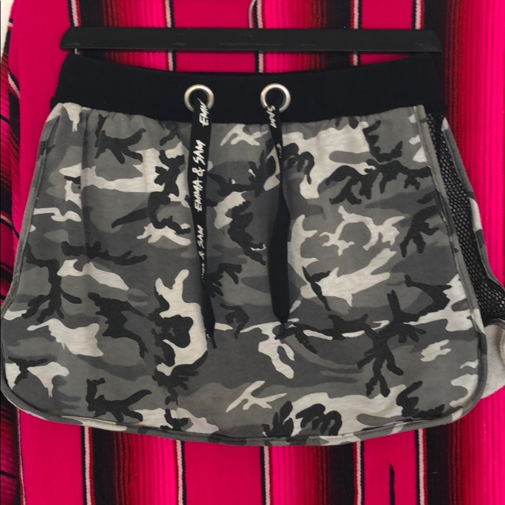 LF Emma & Sam Camouflage Skirt with mesh detail